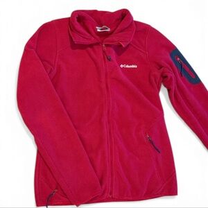 Columbia Red Fleece Zip-Up Jacket